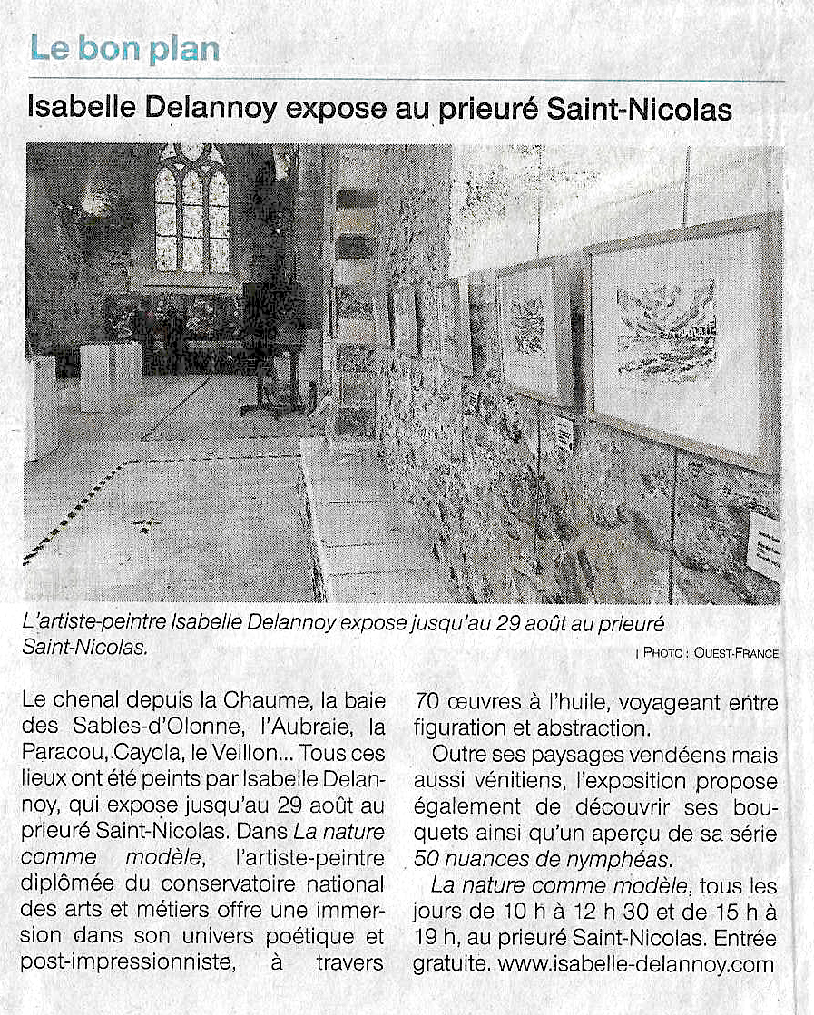 Parution Ouest France 19 08 2021 journal 