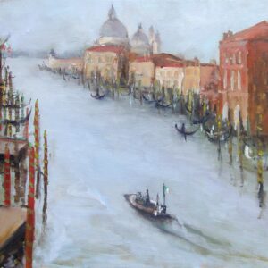 La Salute seen from the Grand Canal, Venice - Oil on canvas 46x55cm